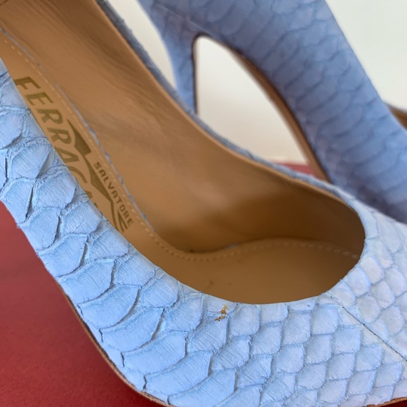 Salvatore Ferragamo Susi Snakeskin Pumps - Picture 8 of 10